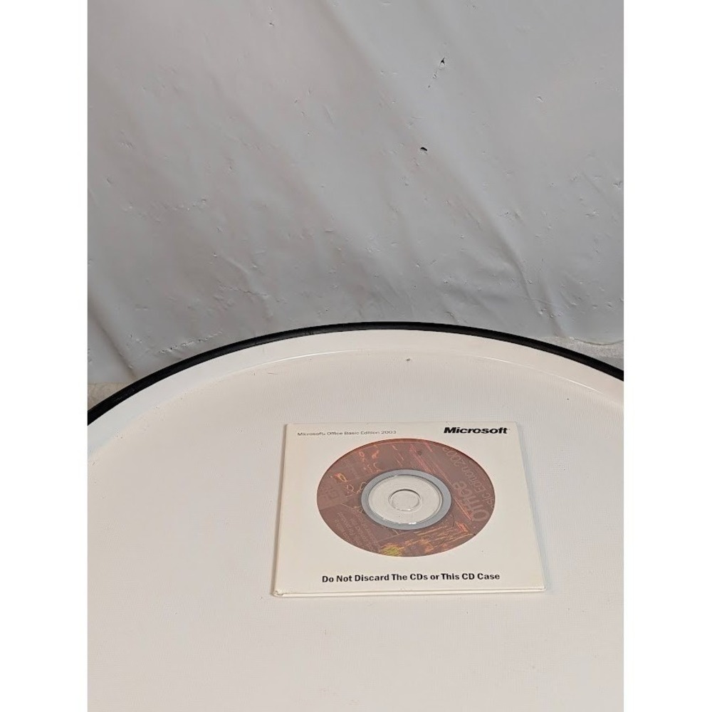 Microsoft Office Basic Edition 2003 PC‎ Software CD White Excellent Vintage